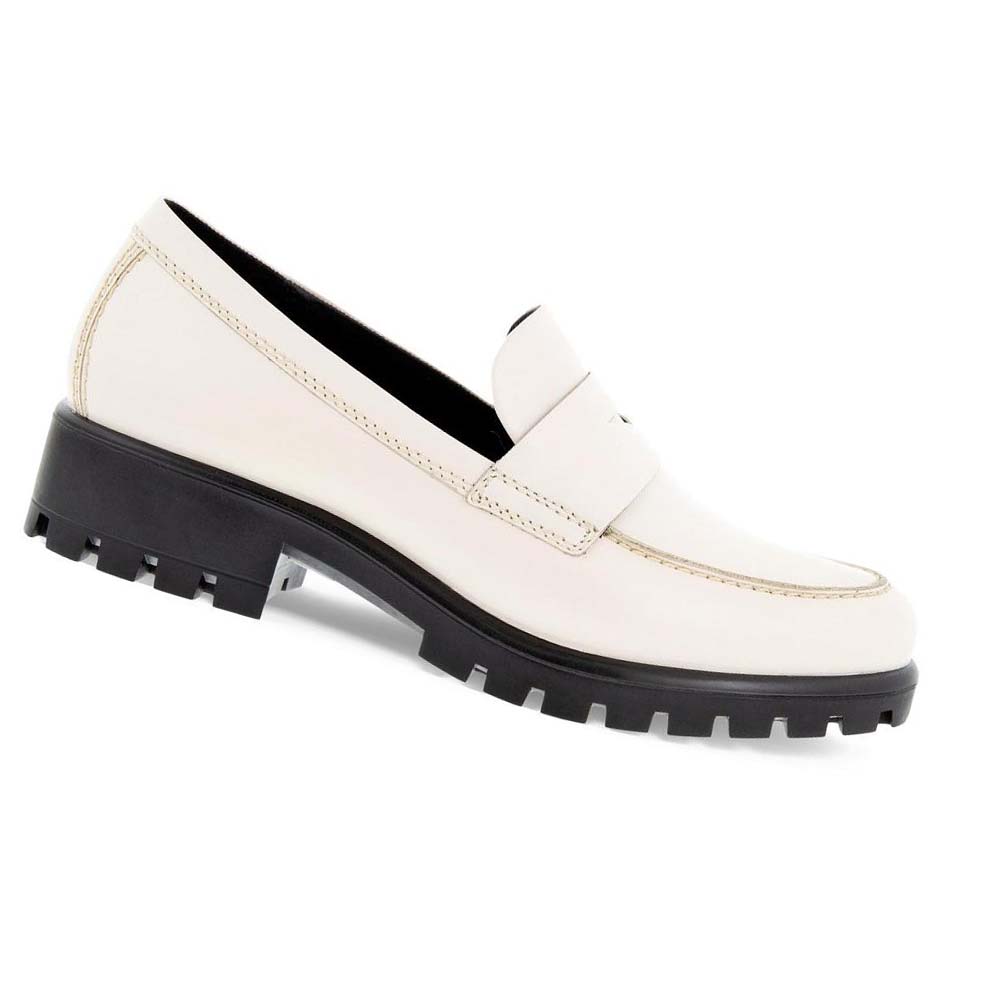 Women\'s Ecco Modtray Penny Loafers White | Canada 156DFM